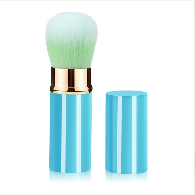 Brocha de maquillaje retráctil, brocha suave para polvos, brocha para rubor, herramientas de maquillaje multifuncionales, brocha portátil de viaje