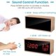 thumbnail image 2 of Reloj despertador digital de madera, reloj digital con 3 configuraciones de alarma, reloj despertador electrónico alimentado por USB, 2 of 5