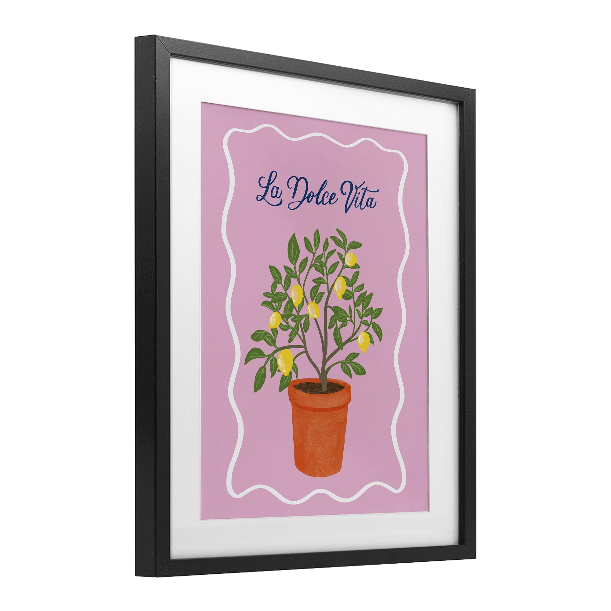 Stupell Industries Dolce Vita Lemon Tree Black Framed Print Under Glass, design by Be Ni La