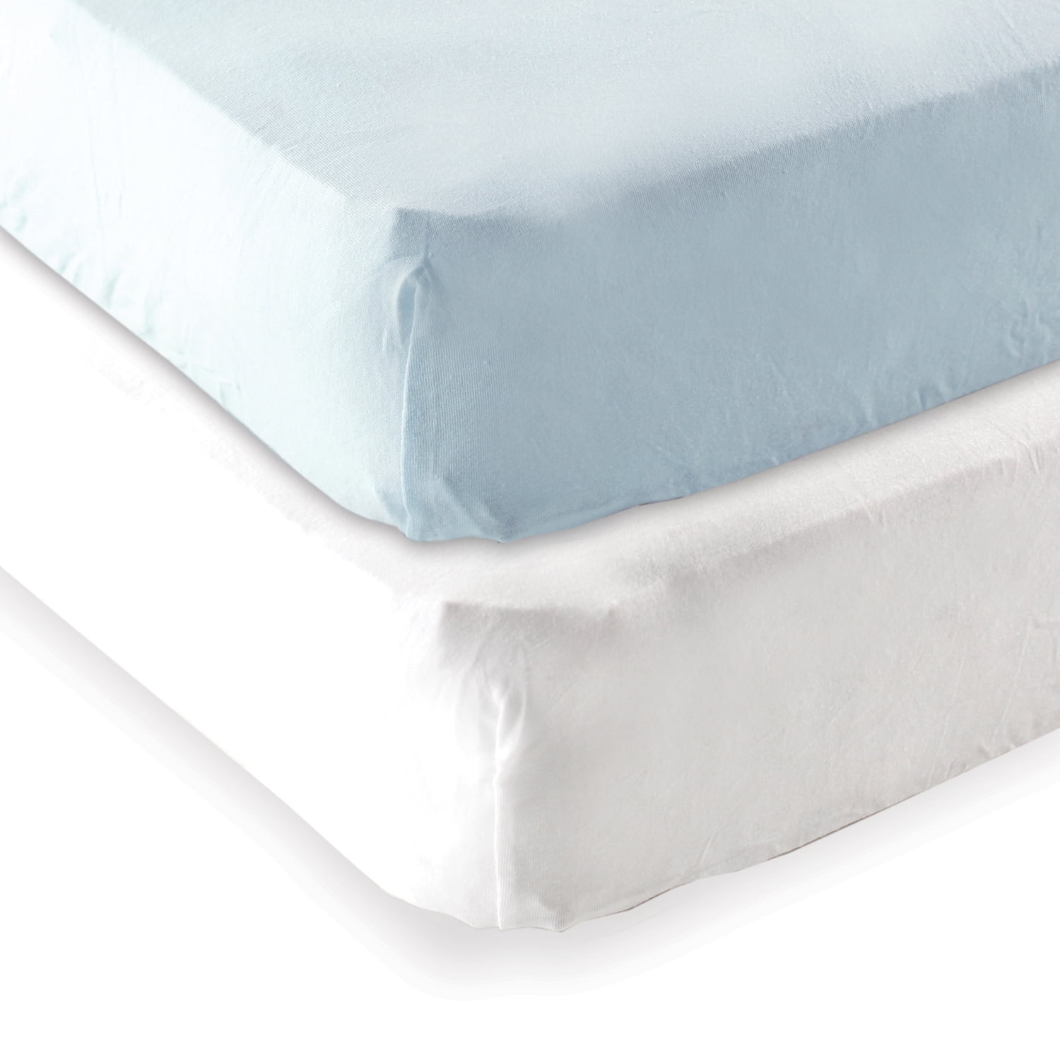 Blue One Size Luvable Friends Unisex Baby Fitted Portable Crib Sheet
