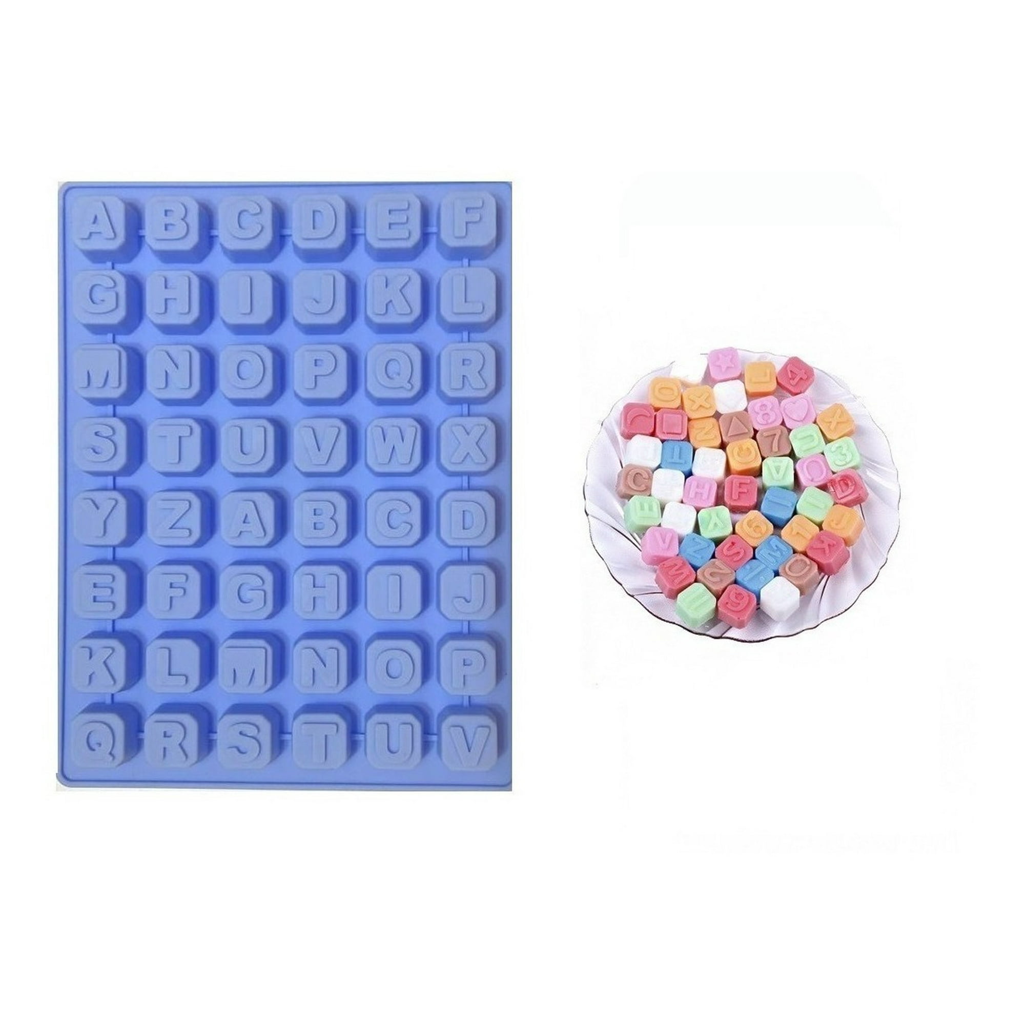 Molde De Silicona Con Letras, 2 Moldes De Silicona Con Números Del