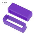 thumbnail image 3 of Uxcell Watch Band Strap Loops Silicone for 28mm Width Watch Band, Purple 4 Pack, 3 of 5