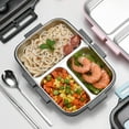 thumbnail image 4 of TACILIP Bento Boxes, Stainless Steel Insulated Multi Layer Bento Food Container Storage Lunch Box 1L, Gifts for Women, 4 of 6