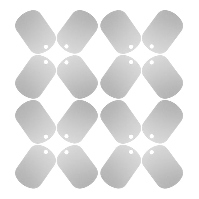 WASHWEPE 30Ud Placas De Aluminio Duraderas En Color Plateado Para Identificación Y Proyectos Creativos