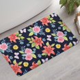 thumbnail image 2 of Pioneer Flower Floral Print Pattern Bathroom Rugs Mat, Non Slip Microfiber Bathroom Rug with Rubber Backing, Soft Mats for Bathroom Floor Tub Shower, 17"x30", 2 of 5