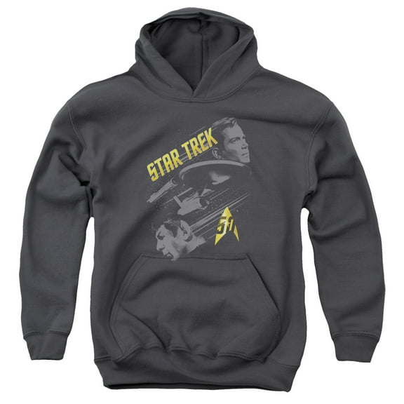Star Trek - 50 Year Frontier - Youth Hooded Sweatshirt - Small