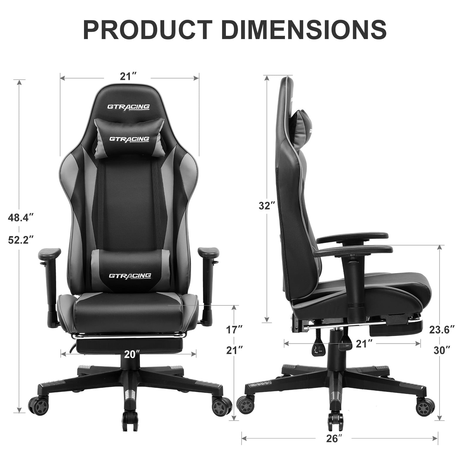 Ergonomic Chairs Gtracing Gaming Chair Replacement Base GTRACING