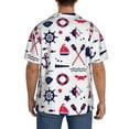 thumbnail image 5 of Fotbe Sailing Marine Travel print Short Sleeve Button Down Shirts for Men Casual Summer Beach Wrinkle Free Shirt-, 5 of 7