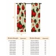thumbnail image 6 of Beige Red Strawberry Blackout Curtains for Bedroom, Spring Floral Watercolor Summer Botanical Thermal Insulated Kitchen Drapes with Grommets, Light Blocking Window Treatment, 2 Panels 52" x 84", 6 of 7