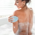 thumbnail image 2 of Unique Bargains 1 Pc Bath Brush Back Scrubber for Bathroom for Shower 4.72"x2.76"x1.69" Blue, 2 of 6