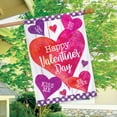 thumbnail image 4 of Briarwood Lane Valentine's Watercolor Hearts House Flag, 4 of 4