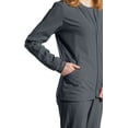 thumbnail image 3 of fit by white cross women's zip front mesh detail solid scrub jacket, 3 of 3