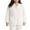White, variant on Women's Plus Size Plush Pajamas Winter Warm Double-Faced Fleece Bed Jacket Home Cardigan Pajamas With Pocket