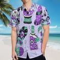 thumbnail image 5 of High Quality Hawaiian Shirts for Men Short Sleeve Aloha Beach Shirt Floral Summer Casual Button Down Shirts Blouses L5MIRU, 5 of 7