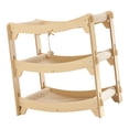 thumbnail image 1 of S SERENABLE Grattoir à Chat en Bois Dormeuses Mignonnes Chats d'Intérieur Robuste Repos Jeu Moderne Élégant Cadeaux Protection de Meubles Accessoire Triple Niveau, 1 of 9