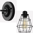 thumbnail image 3 of 2-Piece Bedroom Bedside Cage Wall Sconce Industrial Plug Wall Sconce With Push Button Switch, 3 of 5