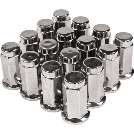 Chrome Ocelot 3/8-24 Flat Lug Nuts - Set of 16 - 847-0026-16