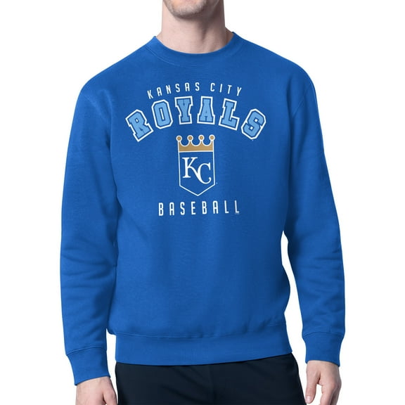 Men's Starter Royal Kansas City Royals Team Logo Fleece Pullover Sweatshirt