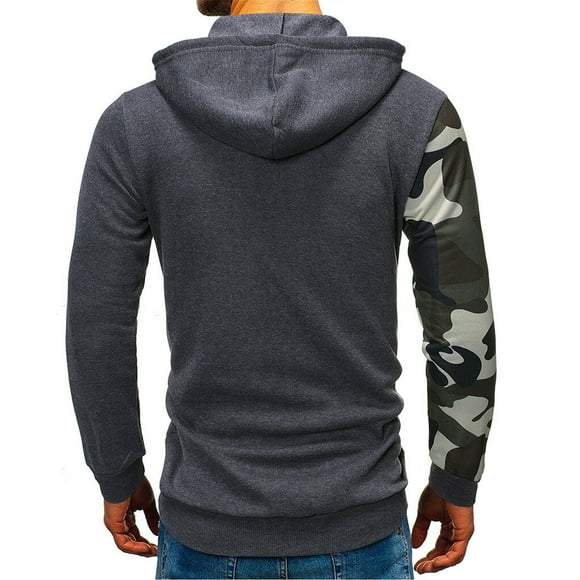 Xingzhi Men Autumn Hoodie Camouflage Printed Hooded Sweatshirt Long Sleeve Hoodie Camouflage Printed Pullover Top
