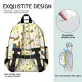 thumbnail image 5 of Rooster and Nest Yellow Pattern Cute School Backpack Bag for School with Padded Back and Adjustable Shoulder Straps 15.25"x11.5"x5.25", 5 of 5