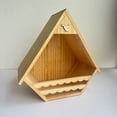 thumbnail image 6 of Cedar Bird House with Triangular Opening - Dove & Cardinal Nesting Box for Outdoor Garden, Wood Birdhouse with Natural Coconut Fiber, Roosting Platform for Robins, Blackbirds & Wild Birds, 6 of 9