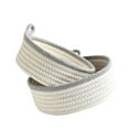 thumbnail image 1 of facefd 2 Pieces Round Small Woven Baskets Set for Vegetable white bread serving Bathroom Gray, 1 of 9