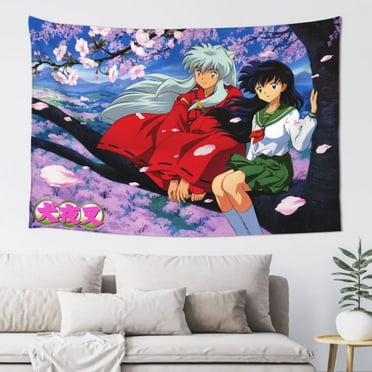 Inuyasha Tapestry Wall Hanging Home Decoration Wall Blanket Dormitory Living Room Bedroom Backdrop Poster( 60x40inch)