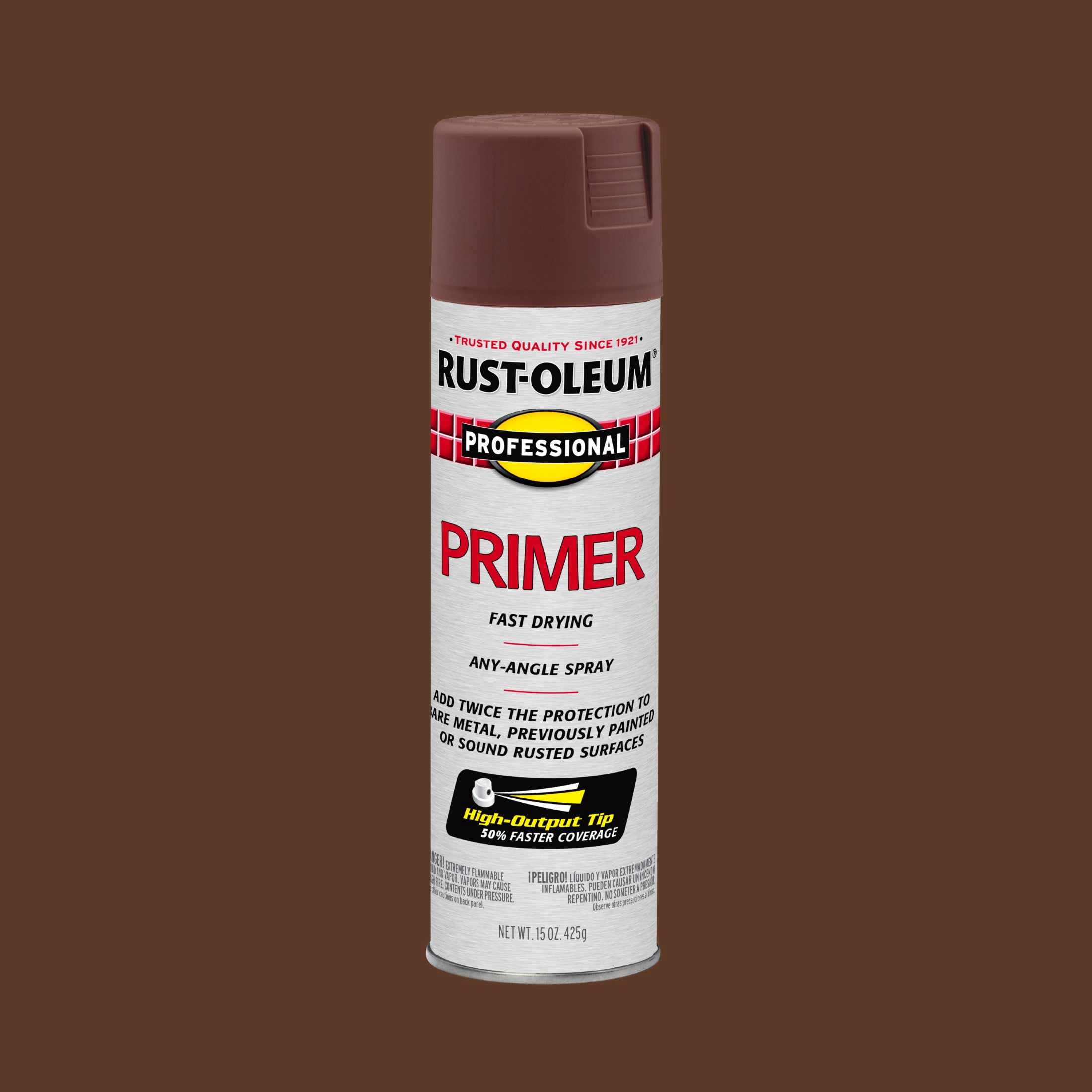 (2 pack) Red Primer, Rust-Oleum Professional High Performance Enamel Flat Spray Paint-7569838, 15 oz
