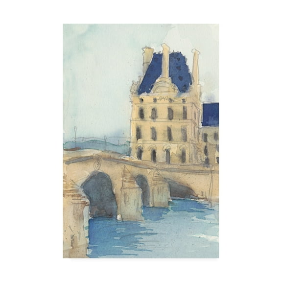Trademark Fine Art 'Along the Seine I' Canvas Art by Samuel Dixon