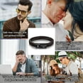 thumbnail image 5 of Leather Bracelet for Men Dad Husband Boyfriend Son Grandson Gift, Braided Black Leather Bracelet with Stainless Steel Engraved Joshua Scripture You are Never Alone Jewelry, 5 of 6