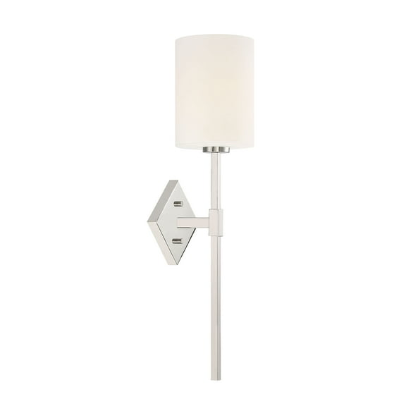 Polished Nickel One Light Wall Sconce from the Destin Collection