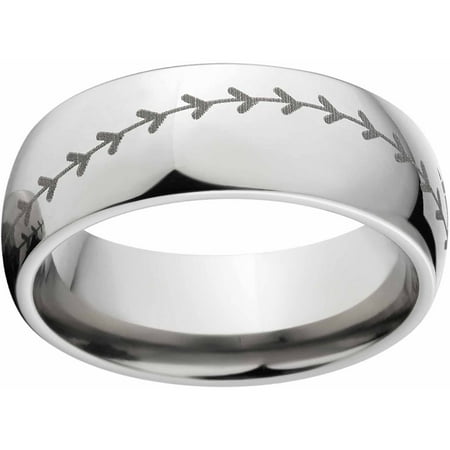 Men's 8mm Titanium Baseball Band with Comfort Fit Design