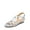 SILVER, variant on Women's Strappy Wrapped Slip On Dressy Wedge Sandals Comfortable Low Heel Casual Summer Shoes
