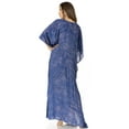 thumbnail image 2 of Sakkas Catia Women's Boho Casual Long Maxi Caftan Dress Kaftan Cover-up LougeWear - 24-Navy - One Size, 2 of 5