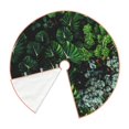 thumbnail image 3 of Balery Lush Foliage Green Plant Printed Christmas Tree Skirt , Merry Christmas Party Christmas Tree Decoration,Adjustable Tree Skirt-30", 3 of 8