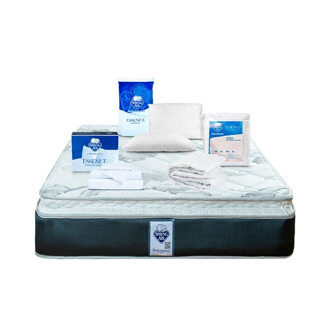 Colchón King Size + Protector + Almohadas + Sábanas Spring Air Smith