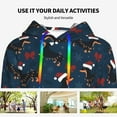 thumbnail image 4 of Honeii Christmas Dachshund Pattern Womens Oversized Hoodies Long Sleeve Sweatshirts Pullover Fall Outfits with Pocket-X-Large, 4 of 7