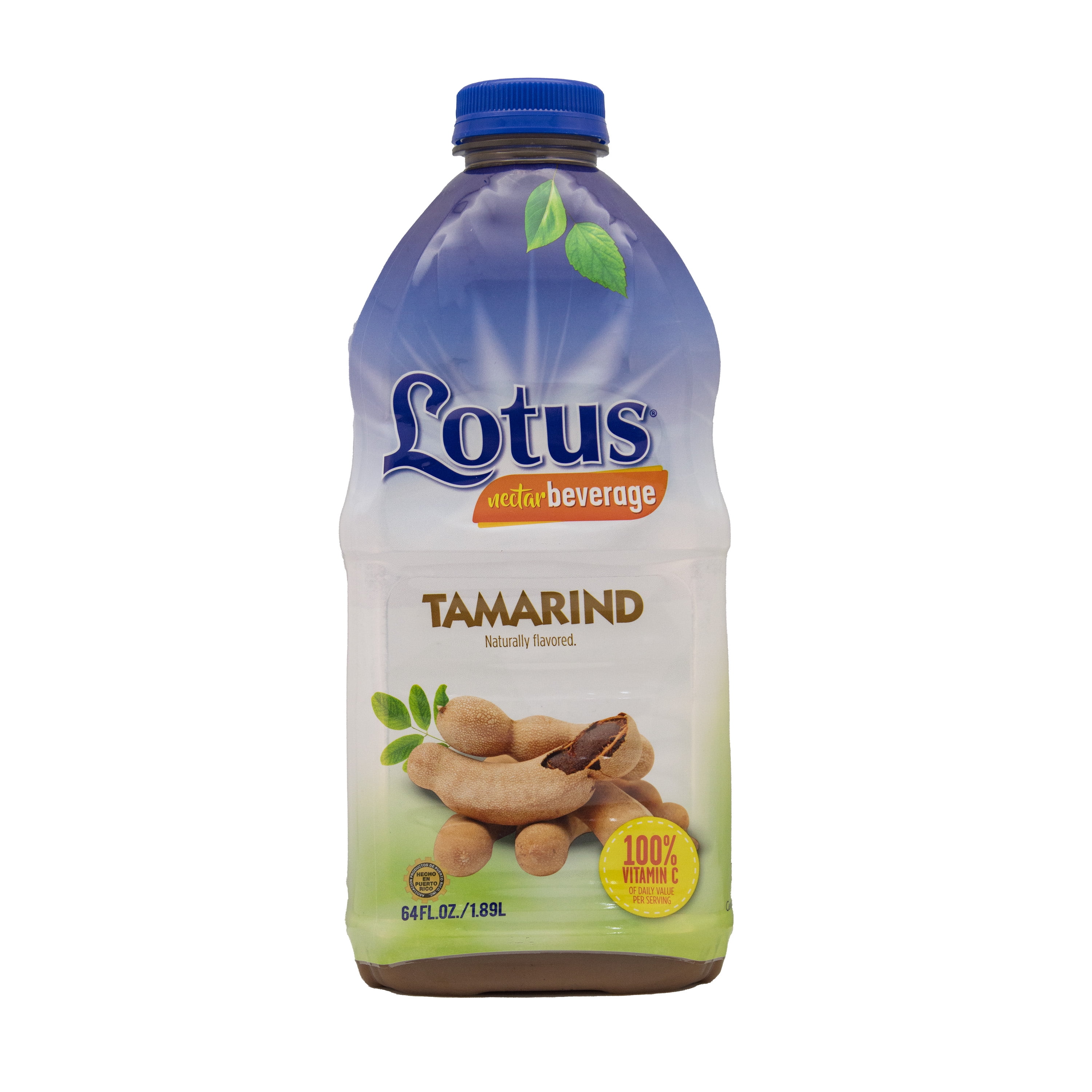 Lotus Tamarind Shelf Stable Nectar Beverage, 100% Vitamin C, Plastic Bottle 64 fl oz