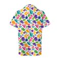 thumbnail image 5 of larppty Womens Hawaiian Button Down Shirts Short Sleeve Casual Floral Tropical Shirt Summer Beach Shirt Cool Button Up Tops（Light Purple， L）, 5 of 7