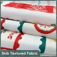 thumbnail image 4 of Merry Christmas Shower Curtain,Stamp Pattern Slub Textured Fabric Shower Curtains for Winter Holiday Decor,Water Repellent,72"×72", 4 of 6