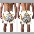 thumbnail image 3 of luoweisi Men's Beach Shorts Quick Dry Swim Trunks with Mesh Lining Vintage Teapot L, 3 of 5