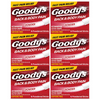 Goody's RED Extra Strength On the Go Headache Fast Pain Relief, Regular Flavor, 6 Powder Sticks Per Packet, (36 Count)