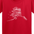 thumbnail image 4 of Inktastic Alaska Word Salad State Outline Youth T-Shirt, 4 of 5