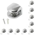 thumbnail image 1 of Toystoory Estante de vidrio galvanizado moderno estilo Simple ajustable antideslizante gabinete de baño vitrina soporte de abrazadera 8-10mm 8-10 mm 10piezas, 1 of 1