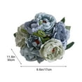 thumbnail image 2 of Hiroekza Rose & Daisy Artificial Flower Outdoor Fake Flowers Faux Outdoor Flowers 30cm Real Looking Artificial Flowers for Wedding Home Decoration Party Office UV Resistant Blue, 2 of 9
