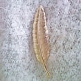 thumbnail image 3 of EHJRE Vintage Alloy Feather Leaf Shape Brooch Pin Wedding Corsage Breastpin Gold, 3 of 8