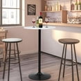 thumbnail image 3 of NiamVelo Round Bar Table 40"Height Pub Table with Metal Base& MDF Tabletop Cocktail Table for Bistro, Home, Kitchen or Dining Room （White）, 3 of 9