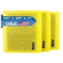 RAYAIR SUPPLY 24x24 Replacement Filter Pads Compatible with Pristine Air Cleaner 24x24 Refills (3 Pack) YELLOW
