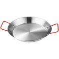 thumbnail image 1 of Stainless Steel Paella Pan, Stainless Flat Bottom Paella Pan, Doul Handle Flat Bottom Cookware, 1 of 5