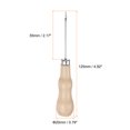 thumbnail image 2 of Juego de 5 piezas de herramienta de perforación de cuero con gancho de madera de caña, color madera, 2 of 7